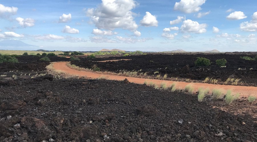 Lava flows landscape